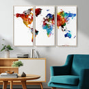 Colorful World Map Canvas Wall Art Print, Contemporary by MyGreatCanvas | Canvas Wall Art Prints | Photo Prints & Wall Decor