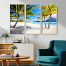 Blue Beach and Sea Wall Art Canvas Print by MyGreatCanvas | Canvas Wall Art Prints | Photo Prints & Wall Decor