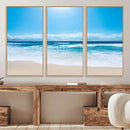 Wall Art Canvas Print Shiny Blue Sea and Beach by MyGreatCanvas | Canvas Wall Art Prints | Photo Prints & Wall Decor