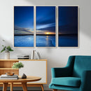 Blue Sunset Ocean Canvas Wall Art Print – Serene Coastal by MyGreatCanvas | Canvas Wall Art Prints | Photo Prints & Wall Decor