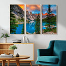 Canadian Rockies Moraine Lake Wall Art Canvas Print, Pine