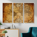 Vintage World Map Canvas Print – Antique Push Pin Travel by MyGreatCanvas | Canvas Wall Art Prints | Photo Prints & Wall Decor