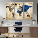 World Map Canvas Print – Detailed Map of the World Wall Art by MyGreatCanvas | Canvas Wall Art Prints | Photo Prints & Wall Decor