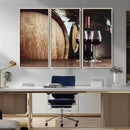 Wine and Barrel Wall Art Canvas Print by MyGreatCanvas | Canvas Wall Art Prints | Photo Prints & Wall Decor