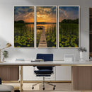 Lake and Flower Wall Art Canvas Print