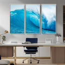 Big Ocean Surfing Wave Wall Art Canvas Print
