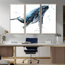 Watercolor Whale Wall Art Canvas Print by MyGreatCanvas | Canvas Wall Art Prints | Photo Prints & Wall Decor