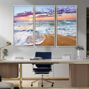 Coastal Sunset Art Beach Canvas Wall Art Print | Ocean Waves by MyGreatCanvas | Canvas Wall Art Prints | Photo Prints & Wall Decor