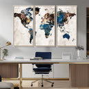 World Map Canvas Print – Framed Travel Map Wall Art for by MyGreatCanvas | Canvas Wall Art Prints | Photo Prints & Wall Decor