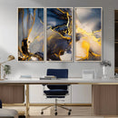 Large Abstract Wall Art Print - Gold and Blue Abstract by MyGreatCanvas | Canvas Wall Art Prints | Photo Prints & Wall Decor