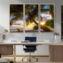 Tropical Island Sunset on the Beach Palms Wall Art Canvas by MyGreatCanvas | Canvas Wall Art Prints | Photo Prints & Wall Decor