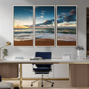 Ocean Beach Wall Art Canvas Print Sunset Artwork Print