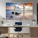 Serene Weather On The Beach Wall Art Canvas Print