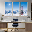 Ski Season Snow Wall Art Canvas Print