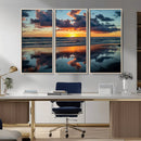 Beach Sunset Print - Stunning Ocean Canvas Artwork with