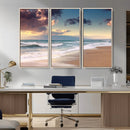 Cloudy Weather Beach Sunset Canvas Print | Sunrise Wall Art by MyGreatCanvas | Canvas Wall Art Prints | Photo Prints & Wall Decor