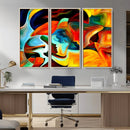 Human Love Figures Abstract Wall Art Canvas Print