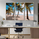 Palm Beach Tropical Island Wall Art Canvas Print