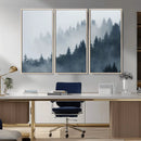 Foggy Pine Forest Wall Art Canvas Print
