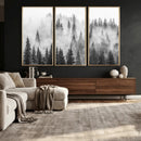 Forest Wall Art Print | Foggy Pine Forest Canvas Wall Art -