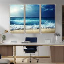 Majestic Ocean Wave Wall Art Canvas | 3 Panel Large Seascape