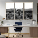 Black and White Highland Cow Canvas Wall Art, Longhorn by MyGreatCanvas | Canvas Wall Art Prints | Photo Prints & Wall Decor