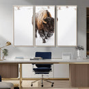Bison Winter Wall Art Canvas Print For Farmhouse Decor