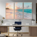 Beach Wall Art - Stunning Ocean Sunset Canvas Print with