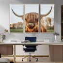 Highland Cow Animal Scottish Cattle Art Print Farmhouse Wall