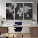 World Map Canvas Print – Detailed Map of the World Wall Art
