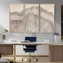 Tree Ring Wall Art Triptych, Rustic Wood Ring Canvas Print,