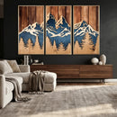 Rustic Wood Style Mountain Wall Art, Nature Forest Canvas by MyGreatCanvas | Canvas Wall Art Prints | Photo Prints & Wall Decor