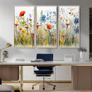 Colorful Wildflower Canvas Wall Art - Vibrant Floral