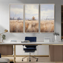 Golden Fields Wall Art Print Canvas – Serene Landscape of