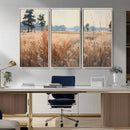 Golden Fields Canvas Wall Art Print – Serene Landscape of