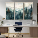 Serenity Forest Wall Art Canvas | Foggy Mountain Landscape