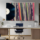 Vinyl Record and Album Collection Canvas Wall Art - Retro