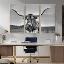 Texas Longhorn Cow Wall Art, Texas Longhorn Canvas, Cattle