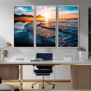 Beach Ocean Sunset on the Sea Wall Art Canvas, Beach Ocean by MyGreatCanvas | Canvas Wall Art Prints | Photo Prints & Wall Decor