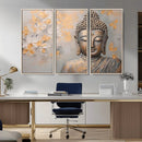 Abstract Buddha Statue Wall Art Canvas Print - Modern