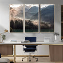 Foggy Mountain Canvas Print Forest Wall Art