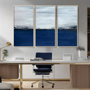 Navy Blue Abstract Wall Art Canvas Print