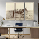 Cowboy Wall Art - Western Horse Canvas Print - Vintage