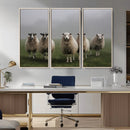 Flock of Sheep in a Mystical Fog – Pastoral Wall Art Canvas by MyGreatCanvas | Canvas Wall Art Prints | Photo Prints & Wall Decor