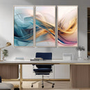 Abstract Flowing Colors Wall Art Canvas Print