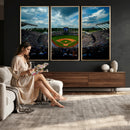 3-Panel Kauffman Stadium Wall Art Print | Large Kansas City