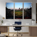 PNC Park Evening Game Triple Canvas Wall Art - Pittsburgh