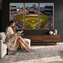 Yankee Stadium New York Wall Art Print | 3-Panel Canvas