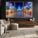 Disney Wall Art | Castle Large Wall Art Disney Magic Kingdom