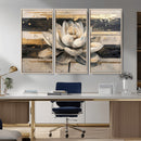 Abstract Lotus Flower Wall Art Canvas Print, Meditation Yoga